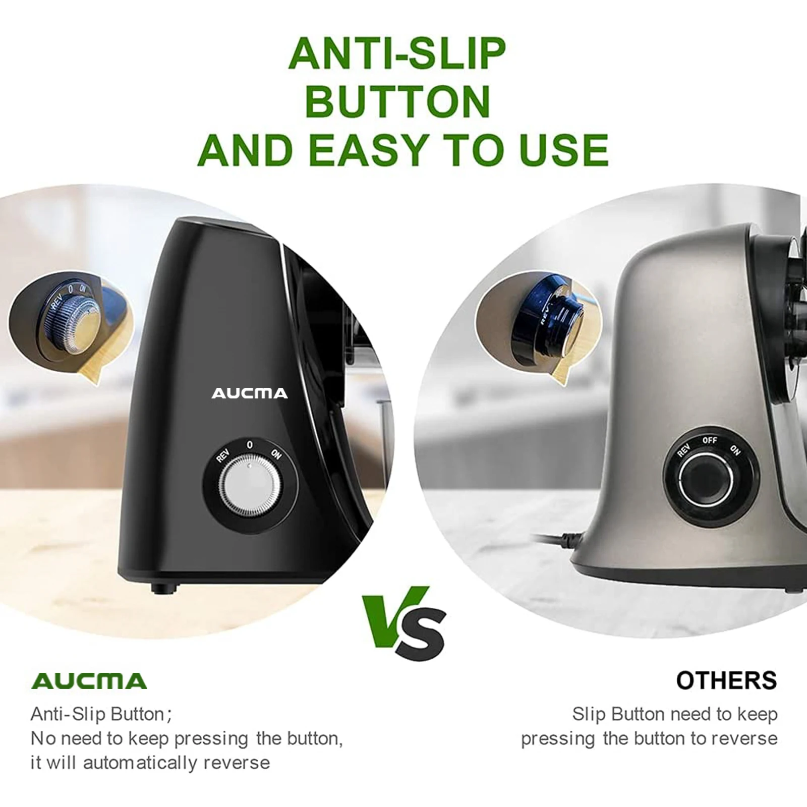 AUCMA BPA Free Slow Masticating Auger Juicer Fruit Vegetable Low