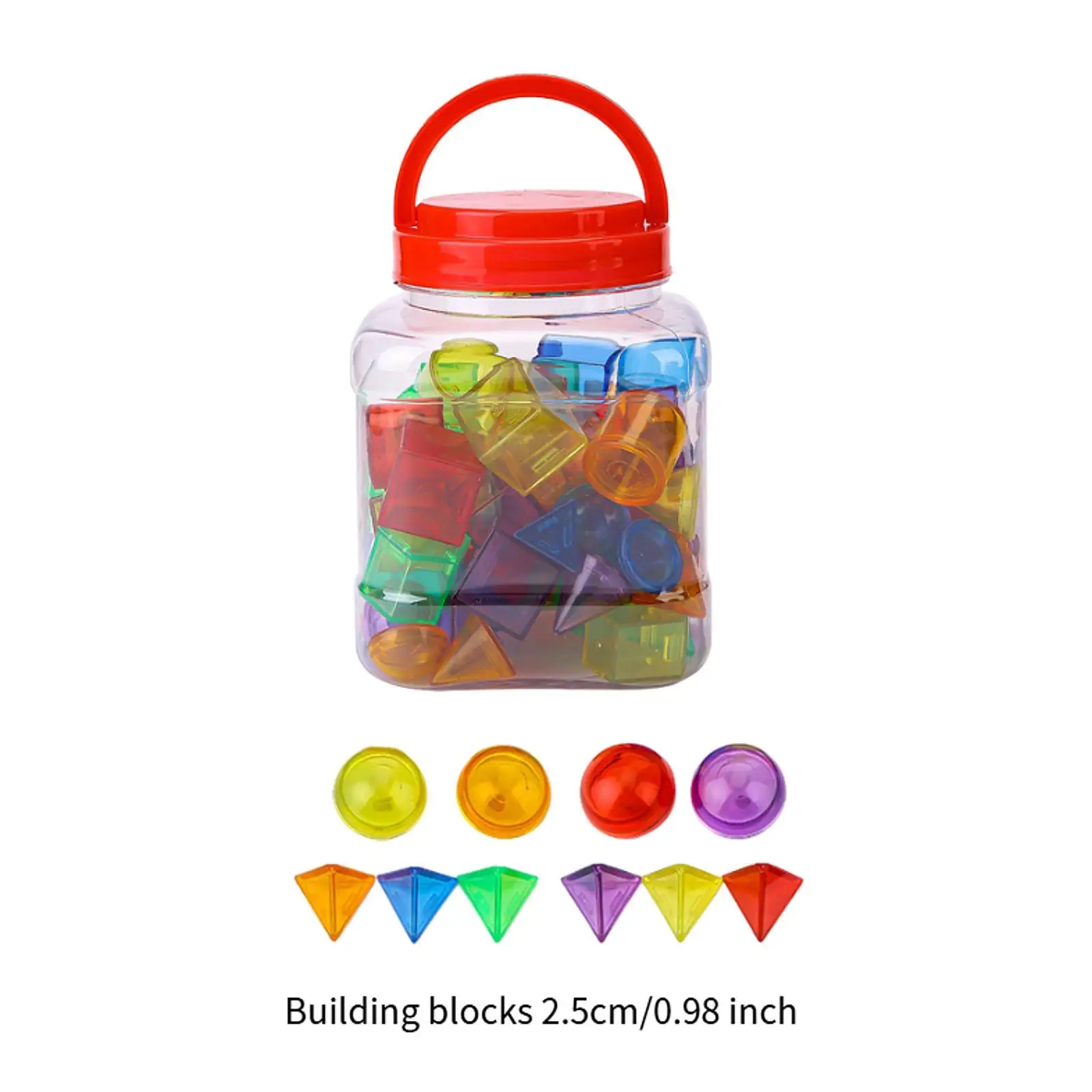 60 Pieces 3D Shapes Light Table Toys Geometric Shapes for Kids for Children