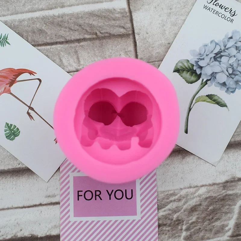 3D 입체 곰 실리콘 캔들 몰드 케이크 초콜릿 몰드 석고 아로마 테라피 몰드, DIY 작은 동물 실리콘 몰드