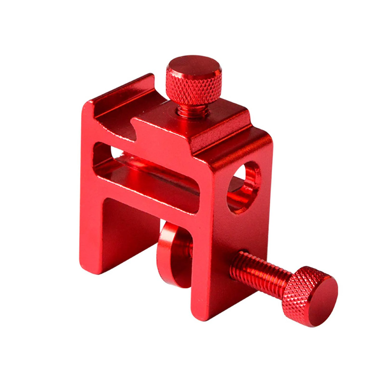 Light Pole Table Clamp Aluminum Alloy Light Pole Mount Clamp Adjustable Lantern Bracket Fixing Clip for Diameter 10 - 12mm Pole