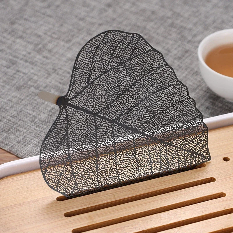 New Rose Gold Black Colorful Bodhi Leaf Tea Filter Hollow Leaves Shape Tea Strainer Kung Fu Infuser Drinkware Teaware Gadget