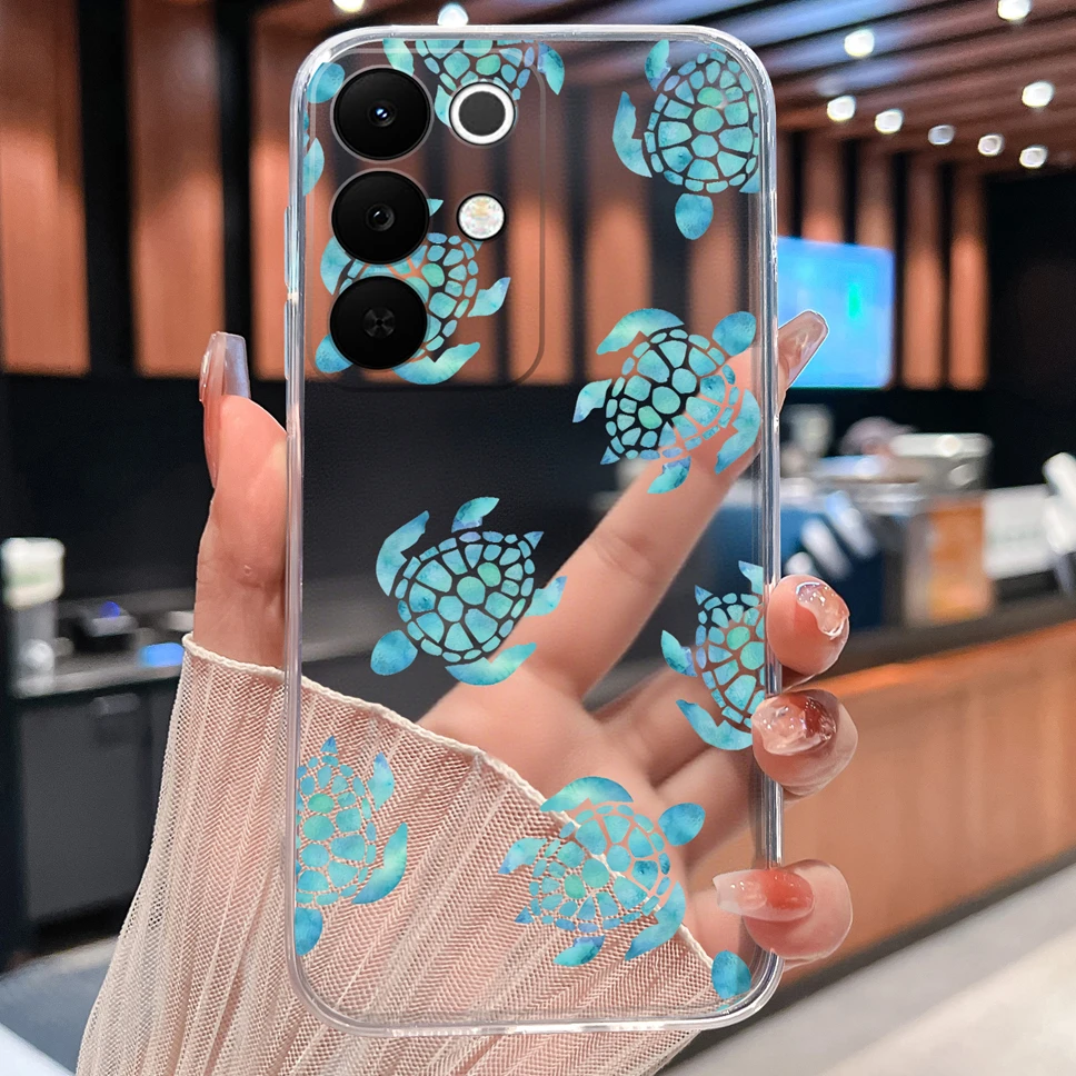 Colorful Patterned Clear Soft Silicone Phone Cover - Lightweight and Stylish Case