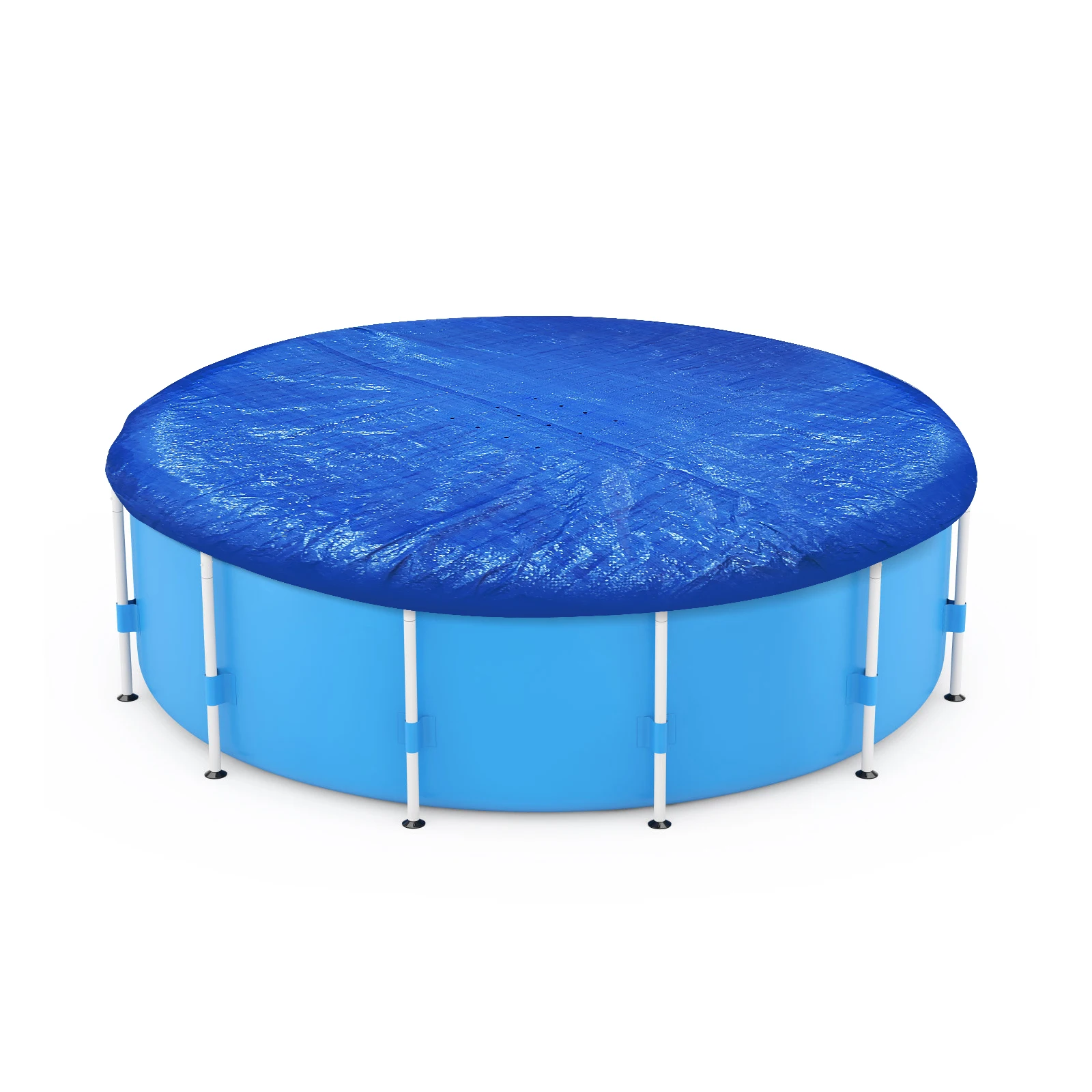 Round Swimming Pool Protective Cover Insulation Film Dustproof Cover For Outdoor Garden Frame Pools 183/244/305/366/457cm