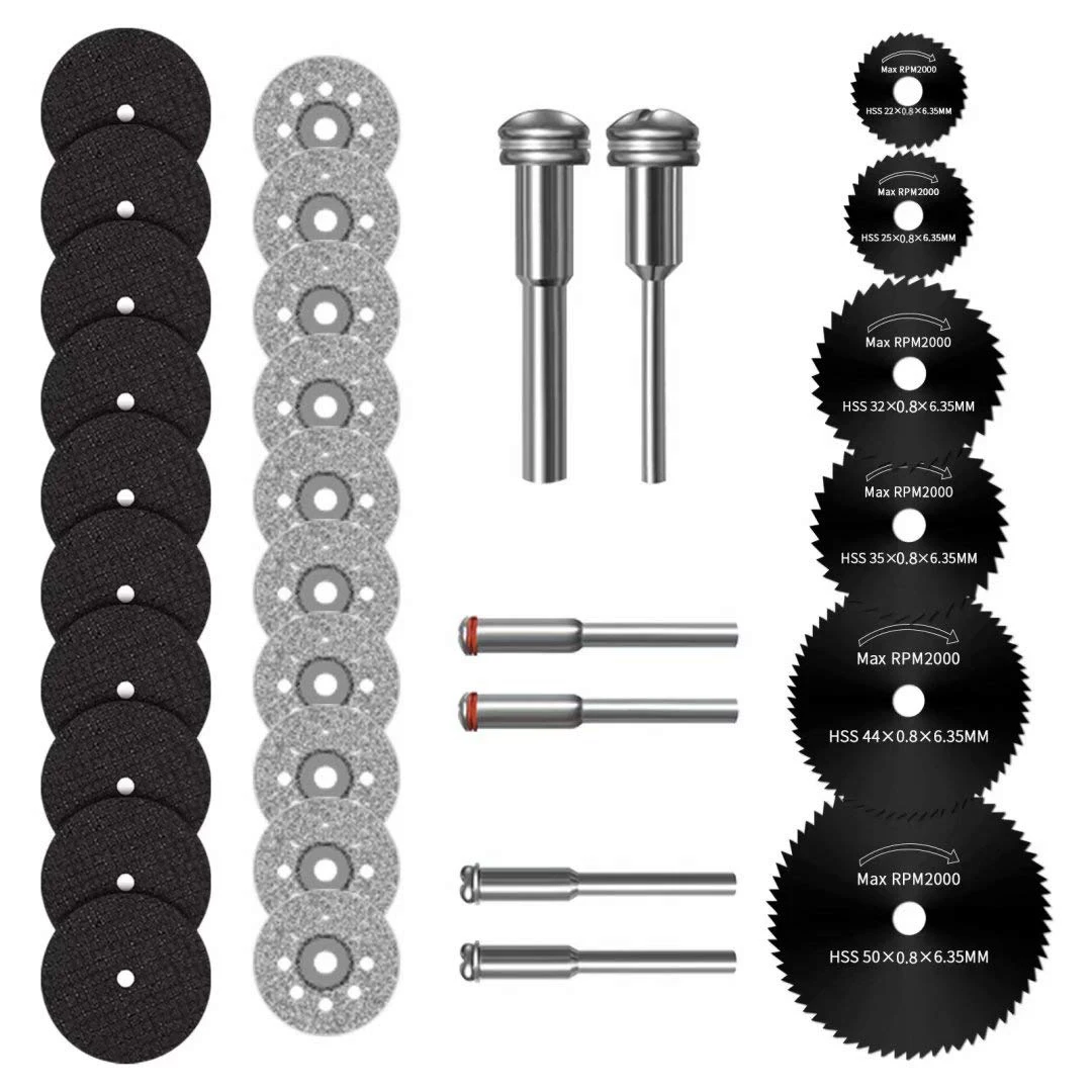 Trennscheiben für Dremel-Rotationswerkzeug, 3 verschiedene Sägeblätter, zum Schneiden von Holz/Metall/Kunststoff/Glas/Stein und zum Selbermachen