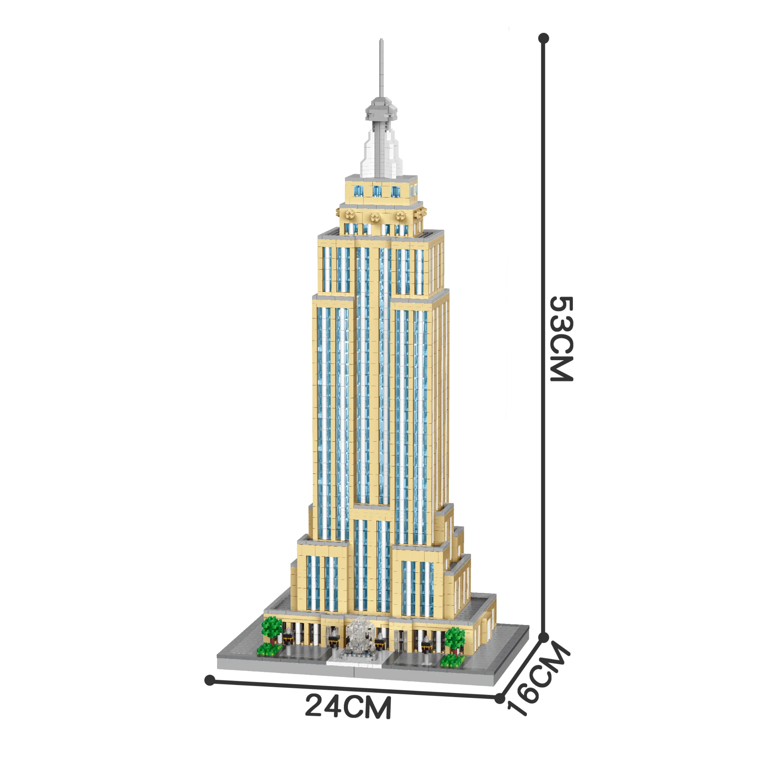 Empire State Building Model Micro Mini Blocos Brinquedos