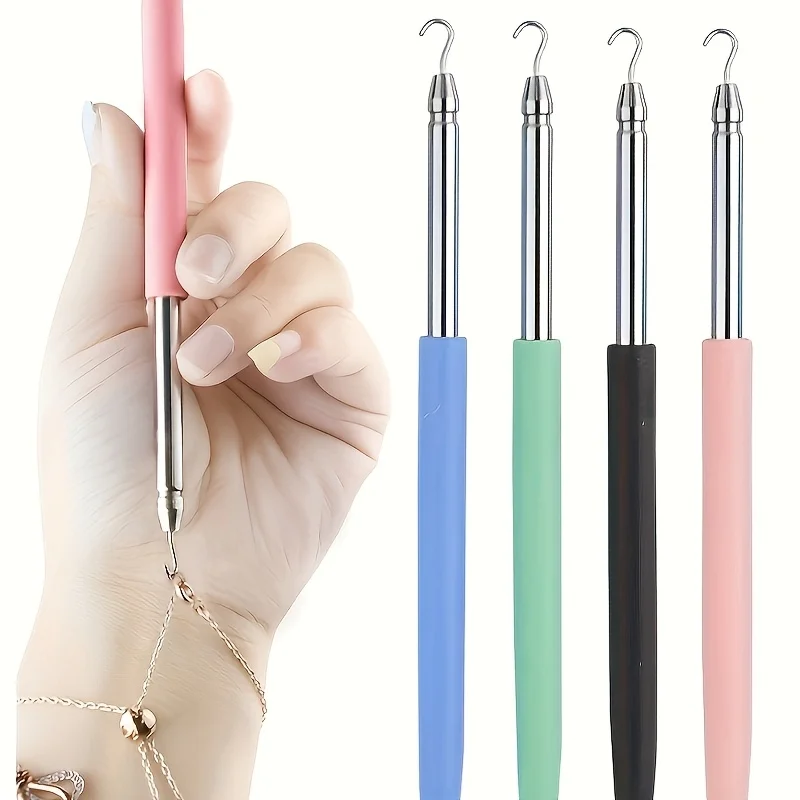 1pc Bracelet Fastening Aid - Women'S Jewelry Clasp Helper, Multi-Color Plastic Hooks for Bracelets & Necklaces Home Accessories