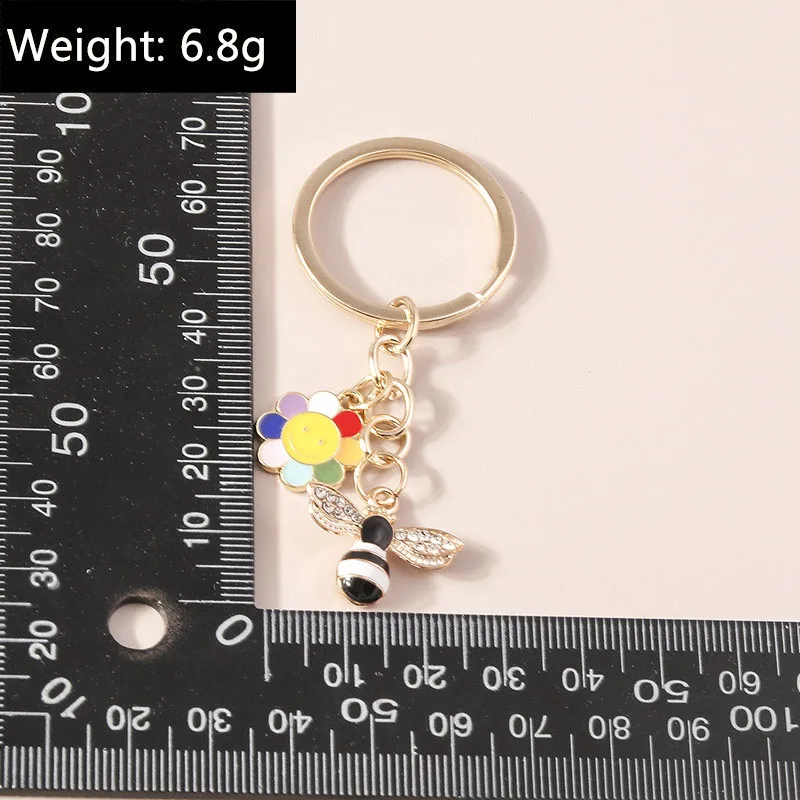 Aihua Neue Nette Schlüsselbund Sonnenblume Blume Biene Schlüsselbund Souvenir Geschenke Für Frauen Schlüsselanhänger Handtasche Anhänger Zubehör Schmuck Geschenk – Detail 28