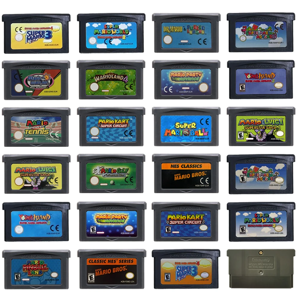 Игровой картридж GBA 32 бит, игровая консоль, карточка, серии Super Mario Advance, Super Mario Bros Mario Kart для GBA/SP/DS