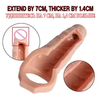 Penis-Extender, verzögerte Ejakulation, Penisverlängerung, Penisvergrößerung, Penisring, Penisverlängerung, große Penishülle, wiederverwendbar, Erwachsene ab 18 Jahren 3
