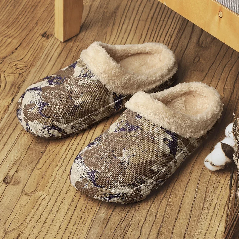 2022 Men Cotton Slipper Winter New Thick-soled EVA Soft Bottom Waterproof Detachable non-slip Unisex Female Home Fashion Cheap