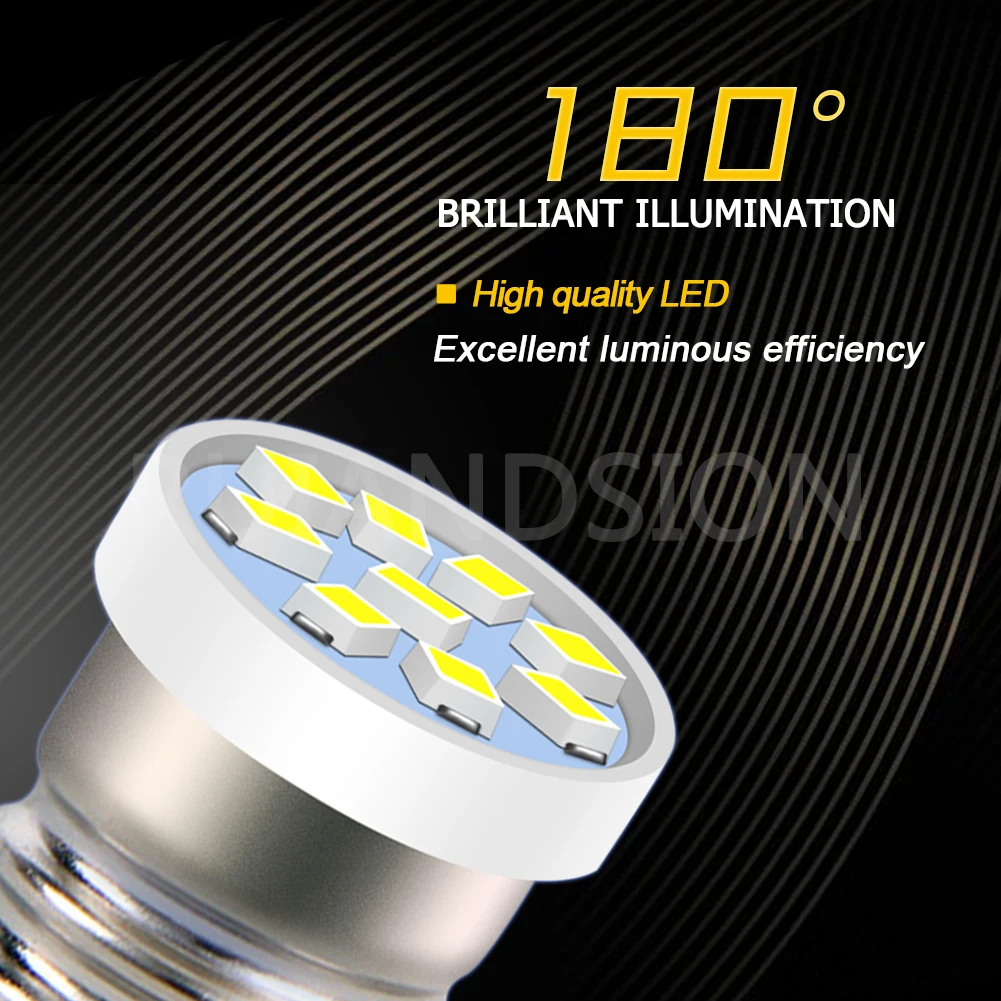 Ruiandsion 저전력 소비 E10 LED 스크류 기본 자동차 표시기 전구, 구식 손전등 전구 3V 4.5V 6V 12V 24V 흰색
