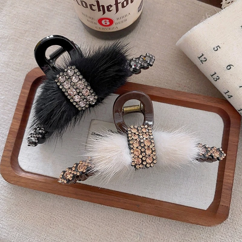 Koreanische Fairycore Glitzer Flauschige Haarspange - Süße Klammer für Hochsteckfrisuren, Vielseitiges Tägliches Haaraccessoire – Detail 6