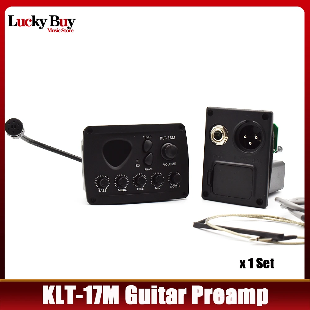 KLT-18M 3 Band Acoustic Guitar Pickup with Microphone Board for 6 Strings Folk Guitar Accessories