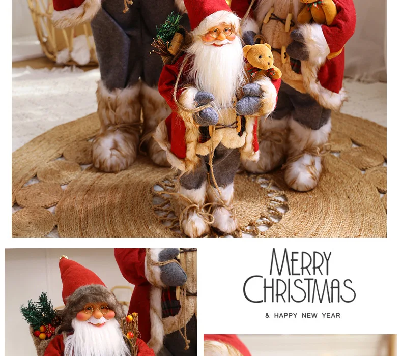 papai noel boneca de pelúcia decorações de natal presente oranments natal pingentes feliz natal decoração para casa crianças naviidad presentes
