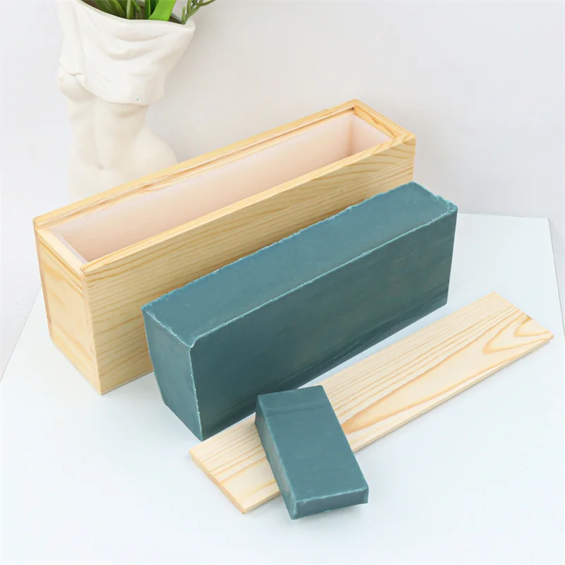 Silicone Mold Soap Molds 1200ml Rectangular Silicone Soap Mould Toast Loaf Mold Handmade Soap Making Tool Supplies Thickening Wooden Box Cake Decorating