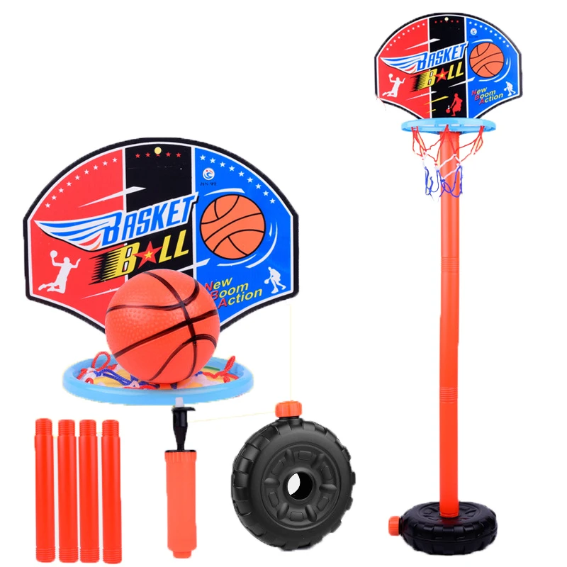 

Children Basketball Playing Set Outdoor Sport Adjustable Stand Basket Holder Hoop Goal Game Mini Indoor Boy Kids Yard Game Toys