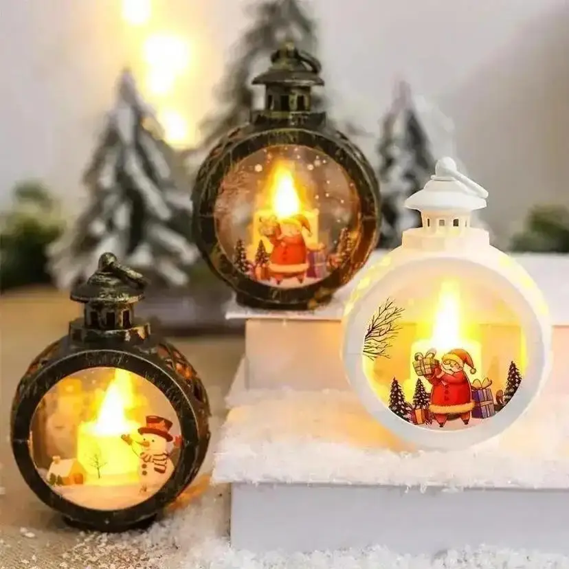 1 Pcs Christmas Retro Luminous Night Light Christmas Decoration Pendant Party Decoration Props Desktop Ornaments Christmas Gifts