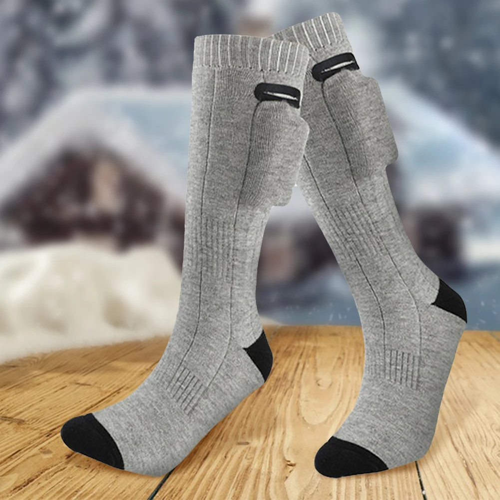 Electric Heated Socks Washable USB Rechargeable Heating Socks Winter Unisex 3 Modes Thermal Socks for Outdoor Skiing（NO Battery