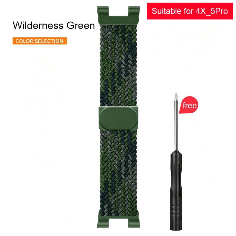 Magnetic Woven Elastic Buckle Nylon Strap for Children's Phone Watch