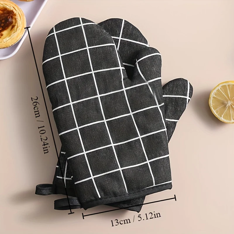 2pcs Heat-insulating Gloves, Anti-scald Microwave Gloves, High Temperature Resistant Kitchen Baking Oven Gloves