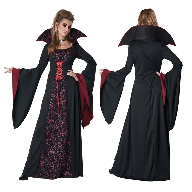 

COS Vampire Queen Makeup Dance Party Stage Party Role-playing Costume Magic Witch Costume