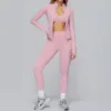 Ningyu 2/3PCS Yoga Set Sports Gym Set Women Outdoor Running Workout Clothes Long Sleeve Sports Bra Athletic Wear Yoga Clothing