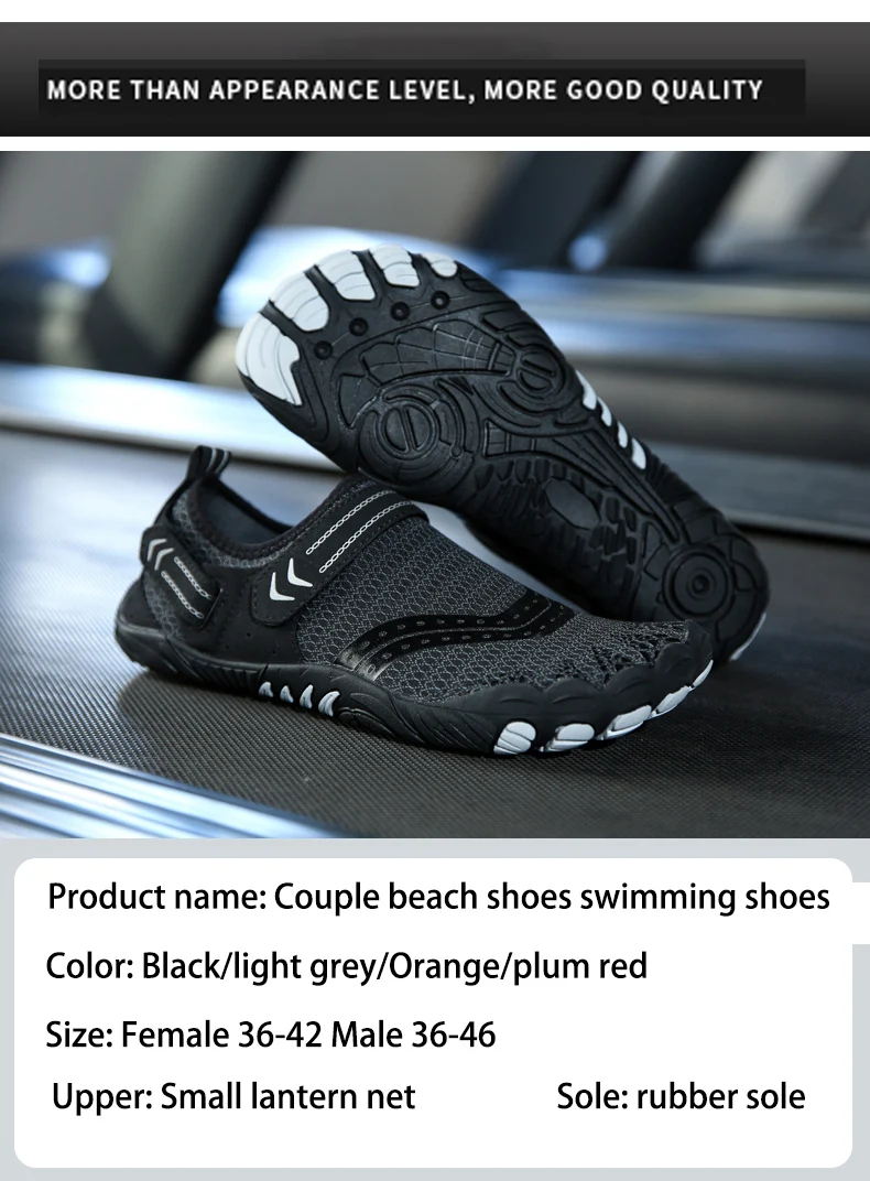 Description Picture 3 of itemMen's Water Shoes Women's Beach Water Shoes Rubber Outsole Breathable Light Shoes Fitness Swimming Climbing Cycling Shoes