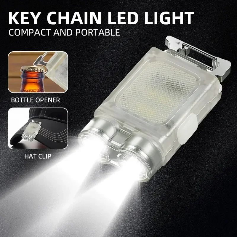 Portable Ultra-Bright Magnetic LED Keychain Flashlight
