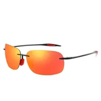 New Men's Rimless Sunglasses Sport Driving Sunglasses Ultra Light Rimless Glasses - Image 3