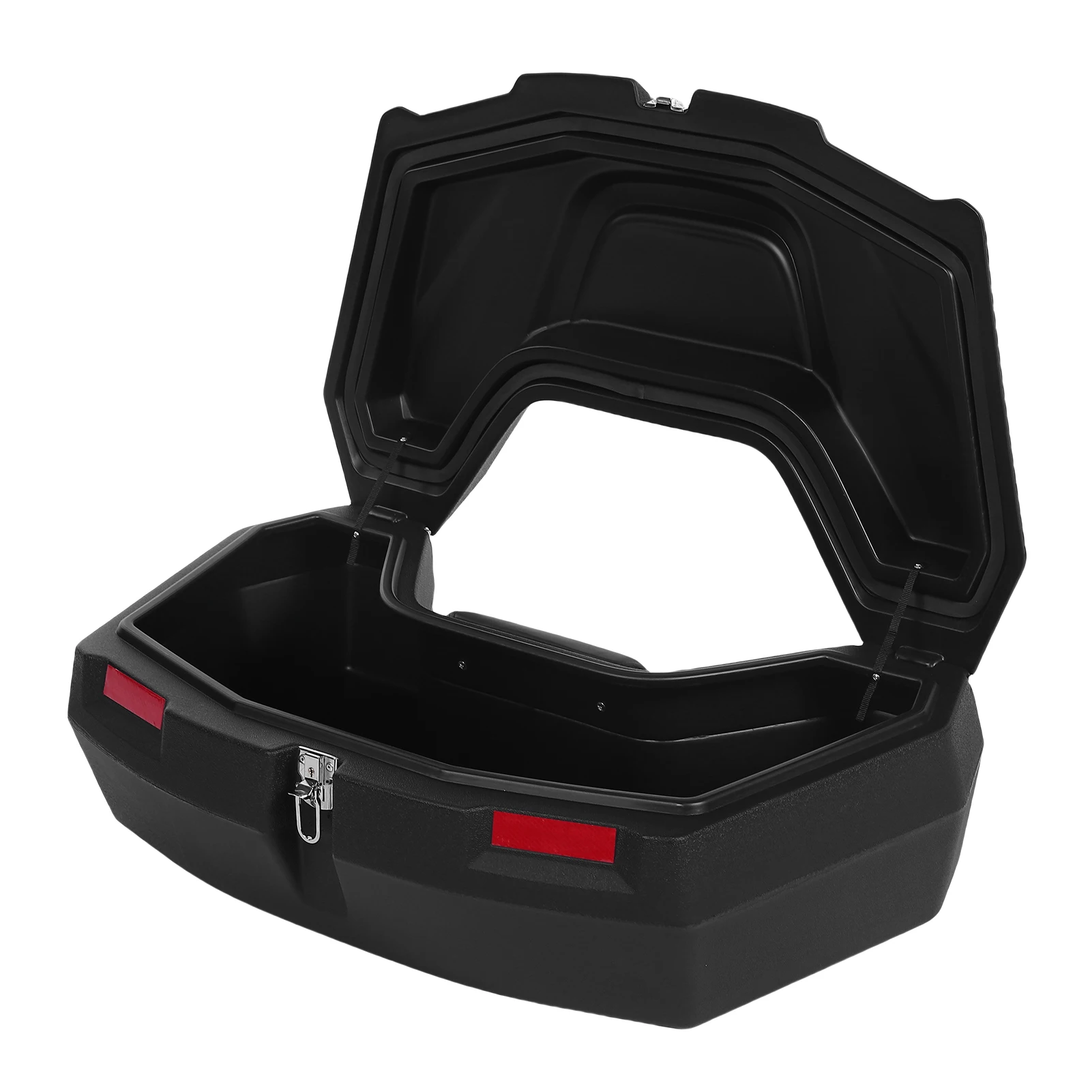 ATV Rear Rack Cargo Box ATV Rear Storage Box 98L Capacity Rain Proof ATV Rear Rack Cargo Box with Padded Backrest and Lock UTV