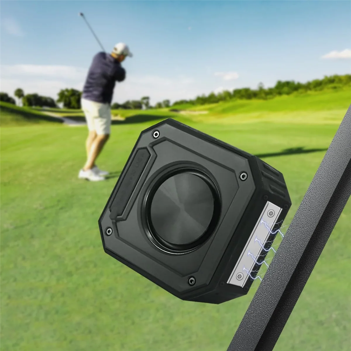 15W Golf Speaker,Portable Magnetic Bluetooth Speaker Outdoor IPX7 Waterproof Bluetooth Speaker, Golf Cart Accessories view 2