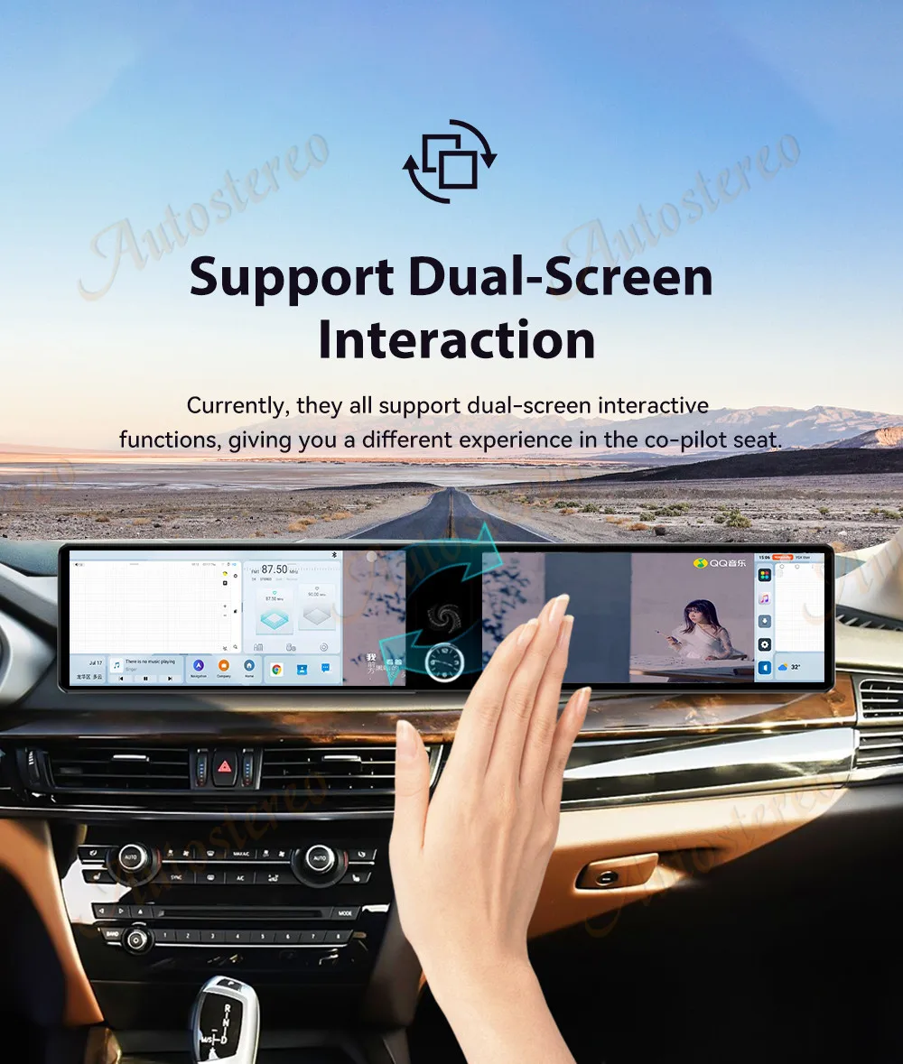 Dual Screen 25 Inch Carplay Android 14 For BMW X5 F15 X6 F16 X5M X6M 2014-2018 C