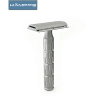 KAMPFE Stainless Steel Safety Razor,with 5 Double Edge Blades, Reusable Smooth and Close Shave for men and women