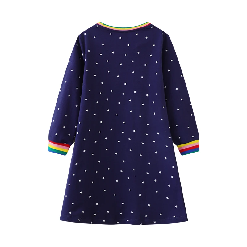 Girls Long Sleeve Dress Halloween Animal Dogs Cats Rabbit for Christmas Costume Kids Girls Dress