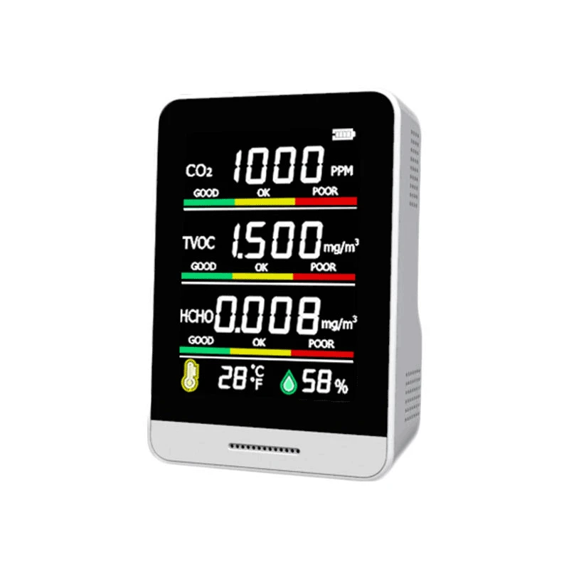 Portable Infrared Co2 Air Quality Detector Formaldehyde Carbon Dioxide Detector Indoor Temperature and Humidity Meter multifunctional air quality monitor co2 tvoc hcho detector digital temperature humidity sensor real time data air gas tester