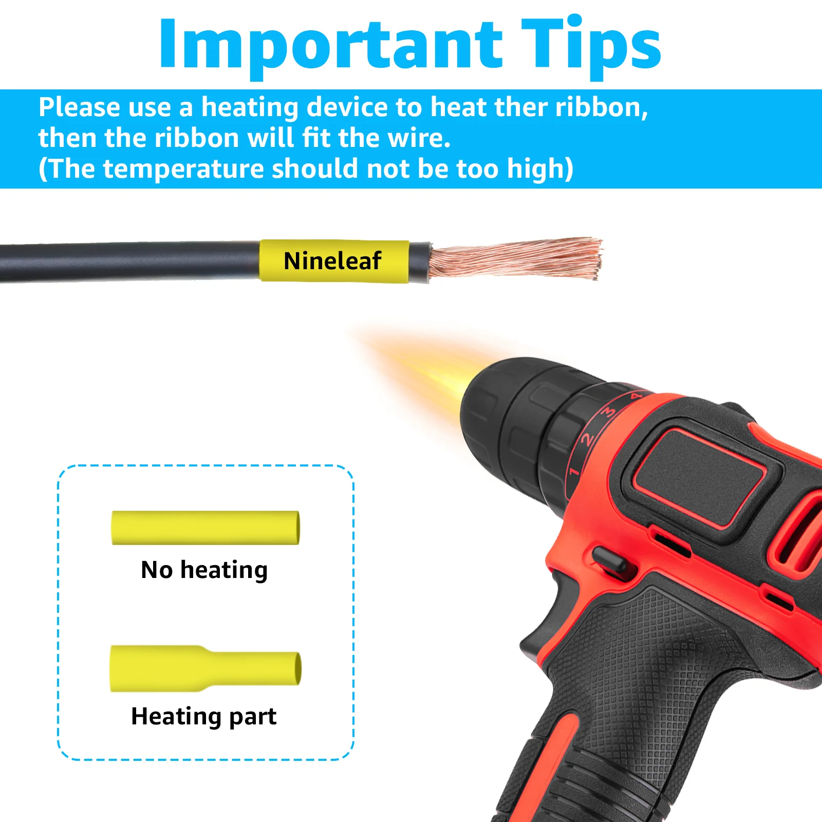 열 수축 튜브 라벨 테이프, 브라더 Hse-231 Hse-221 211 241 251 hse 611 631 621 호환, P-터치 라벨 프린터용, 1 개