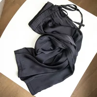 Summer Clothes Pants Women 2024 High Waist Satin Straight Pants Ice Silk Sun Protection Casual Pants Smooth Loose Fitting - Image 5