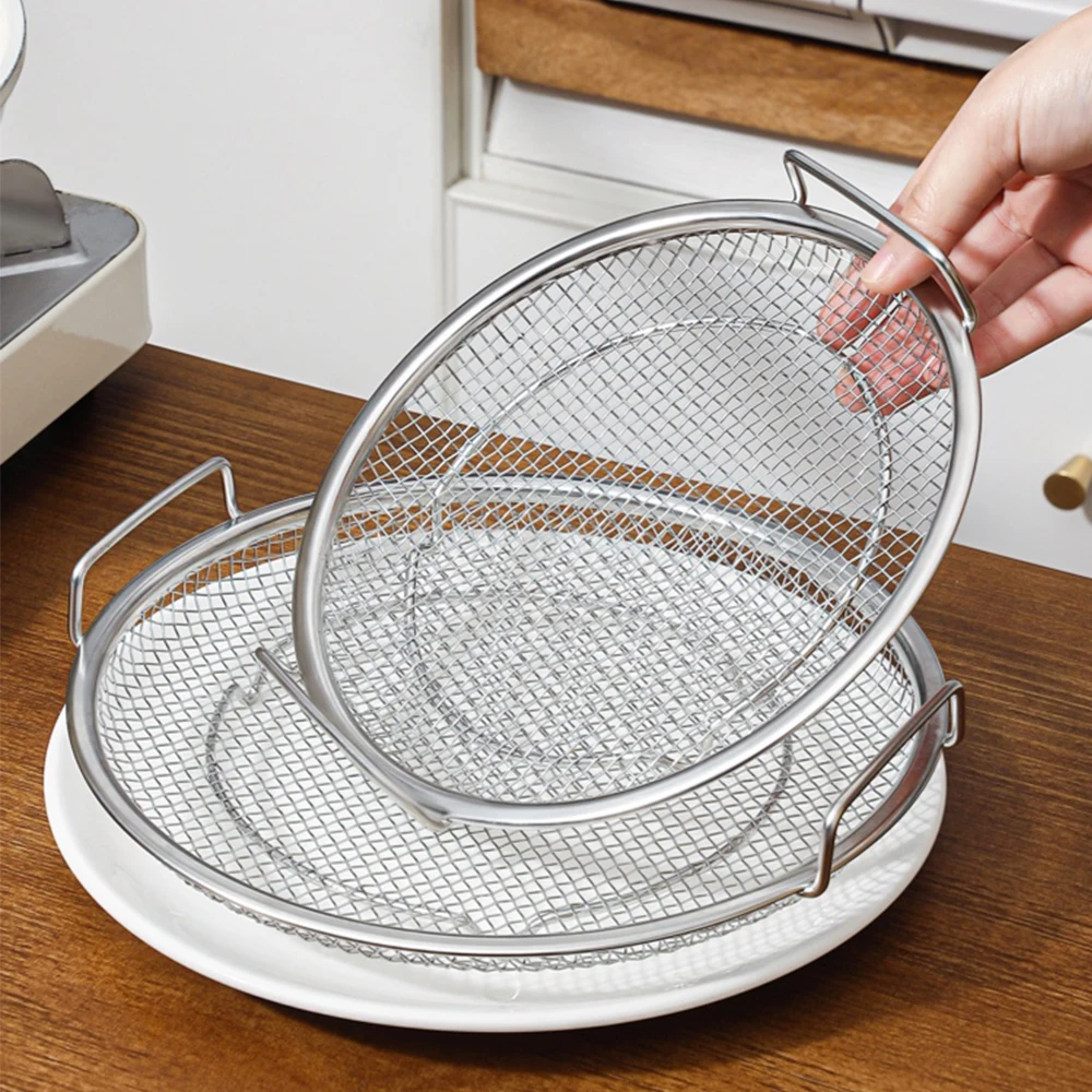 Stainless Steel Oil Filter Food Pan Large Colander French Fries Skimmer With Handle