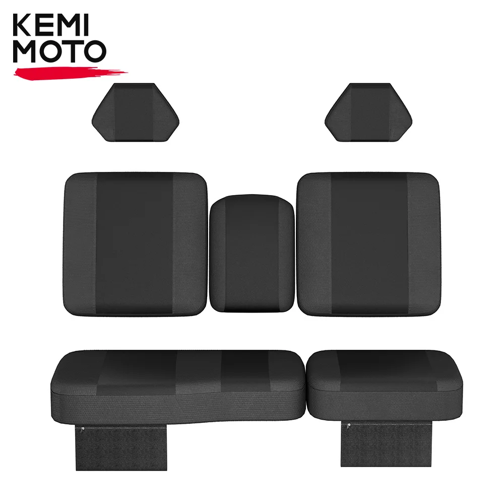 

KEMIMOTO 7 Pcs Seat Covers with Headrest Cover Pockets for CFMOTO for CF MOTO Uforce 1000/1000 XL (Only Front Seats) 2019-2024