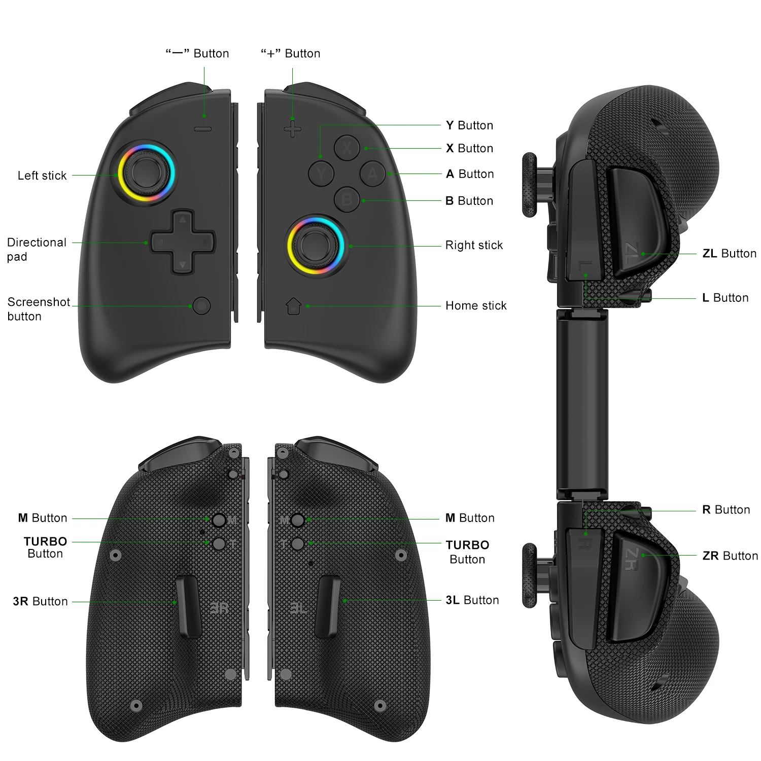 

Новинка 2022, беспроводной контроллер для Nintendo Switch NS Joypad, рукоятка для игр, левая и правая искусственная кожа с пробуждением