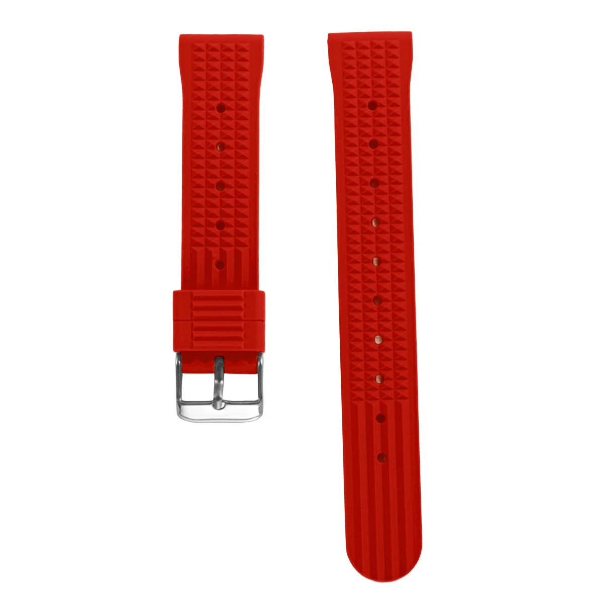 Enhanced Rubber Waffle Watch Strap – Durable, Waterproof, and Comfortable Sports Watchbands with Fast Release