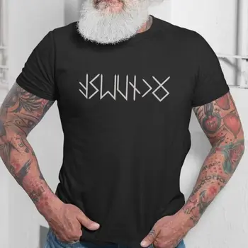 RUNES 바이킹 맞춤형 노르스 오딘 토르 셔츠, 맞춤형 Futhark, 당신의 이름