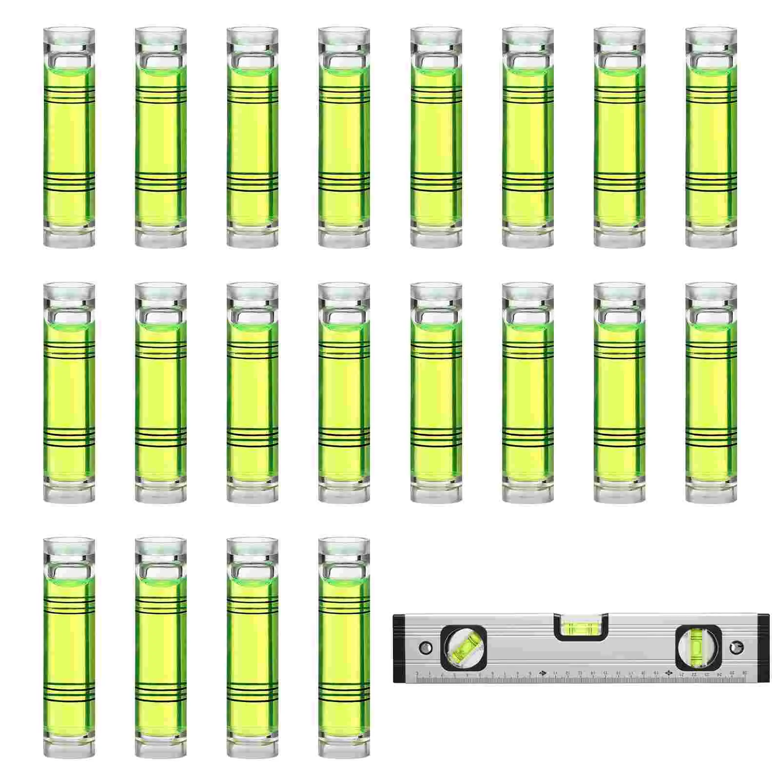 

50 Pcs Tiny Horizontal Rulers Small Bubble Levels High Precision Measuring Instruments