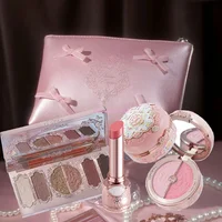 Flower Knows Butterfly Cloud Collar Collection Makeup Gift Set Includes Glitter Eyeshadow Blush Powder Lipstick makeup Bag 1