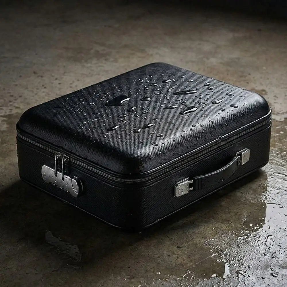 Fireproof Box Water Resistant Hard-Shell Design File Security Bag Password Lock Wear-resistant Files Briefcase_voghion.com