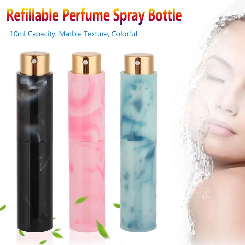 

10ML Mini Portable Refillable Perfume Spray Bottle Marbling Makeup Water Atomizer Bottle Empty Container Travel Bottle Tool