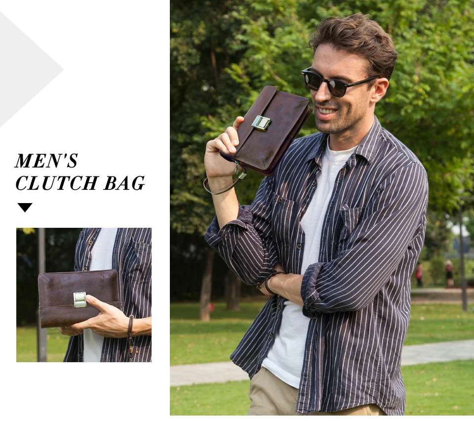 CONTACT'S Männer Kupplung Tasche Luxus Echtem Leder Passwort Designer Tasche Casual Kupplung Brieftasche Tasche Männlichen Handtasche Purs Große Kapazität – Detail 19
