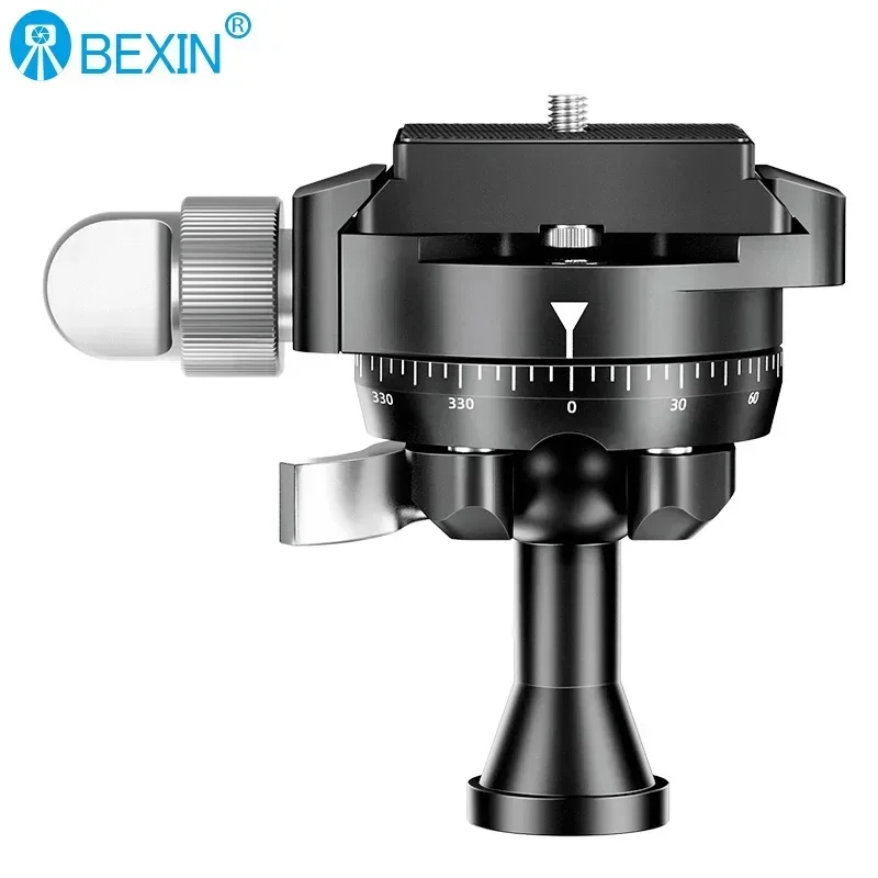 SLR camera panoramic spherical gimbal 360 degree rotating metal gimbal projector with quick release plate