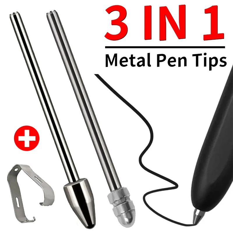

For Samsung Galaxy Tab S6 S7 S8 S9 S23 Note 1 Tablet Pencil Nibs Wear Resistant Replacable Stylus Tip Titanium Alloy Silver