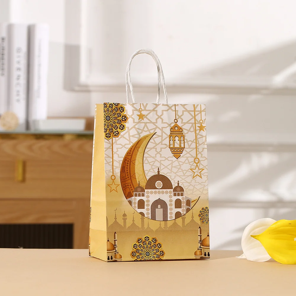 4/6 stücke Eid Mubarak Geschenk Taschen Ramadan Kareem Eid Mubarak Dekoration 2026 Süßigkeiten Verpackung Beutel Islamischen Muslimischen Party Decor liefert – Detail 5